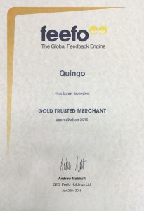 Quingo Feefo Trusted Award 2015